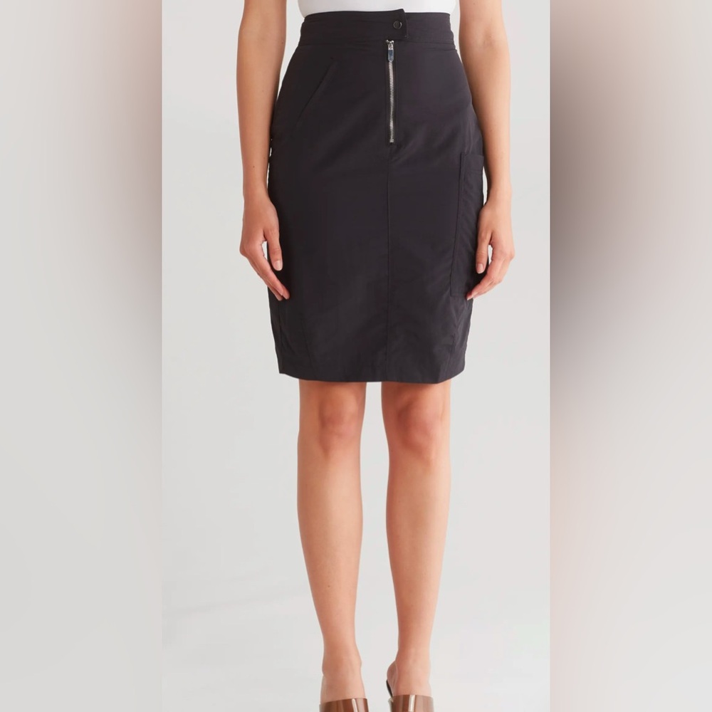 Utility Nylon Midi Skirt